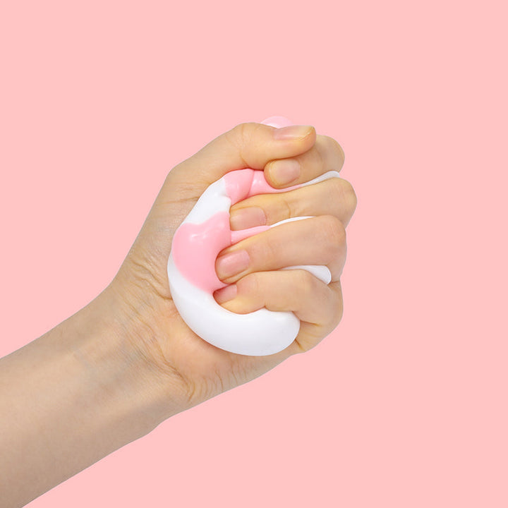 80g White-based Pink Cat Paw Taba Squishy