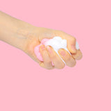 Pink &White Pastel Two-Tone Cat Paw Taba Squishy