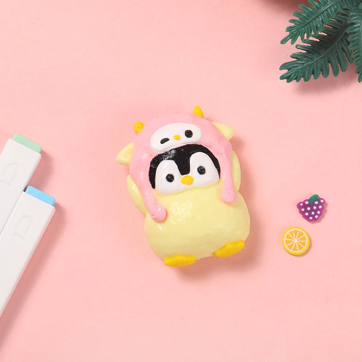 Cute Little Light Pink Head Penguin Taba Squishy