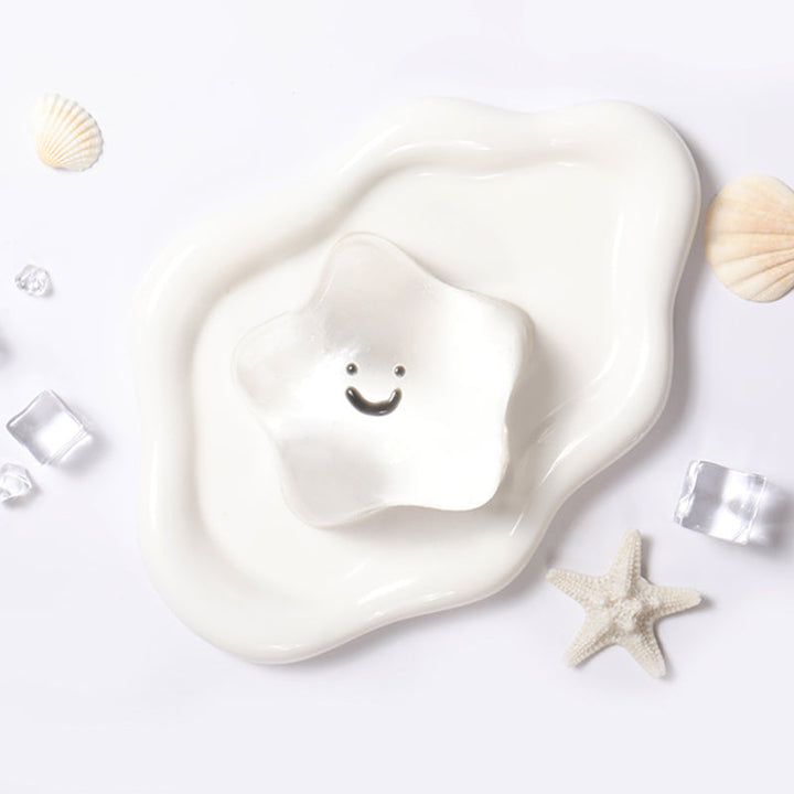 180g Crystal Clear Transparent Smiley Star Taba Squishy