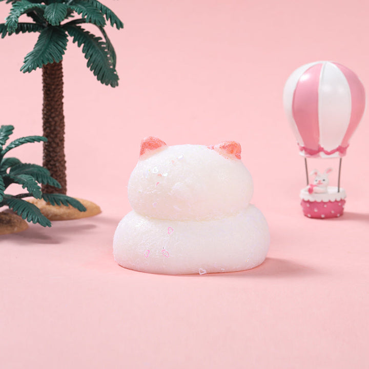 White Pink Fat Cat Squishy