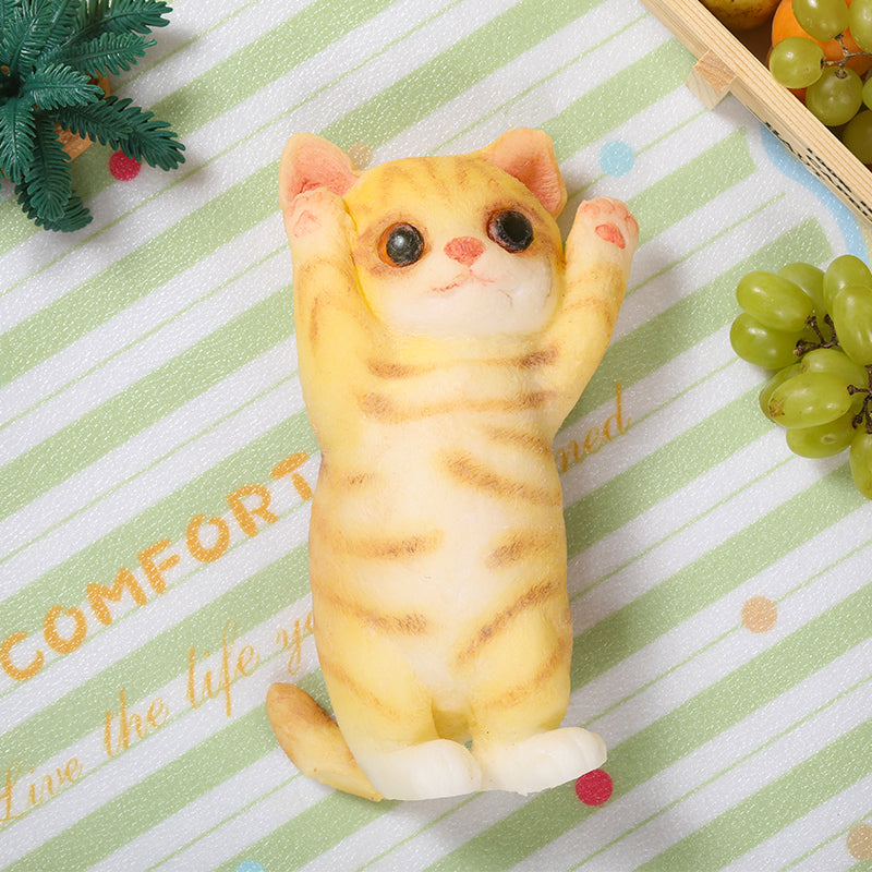 Yellow Stripes Cheer Kitty Taba Squishy