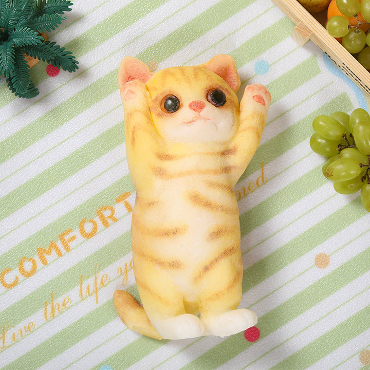 Yellow Stripes Cheer Kitty Taba Squishy