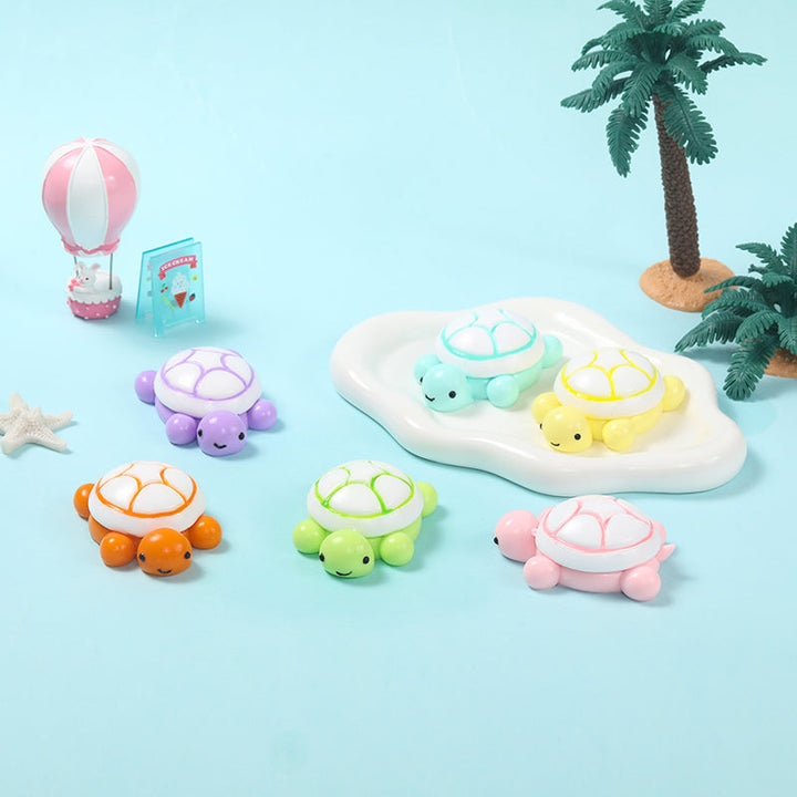 6pc Colorful Rainbow Turtle Taba Squishy