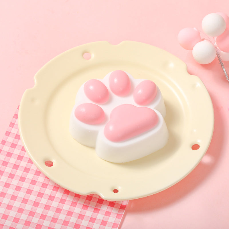 230g White Pink Cat Paw Taba Squishy