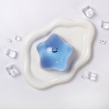 180g Crystal Blue Transparent Smiley Star Taba Squishy