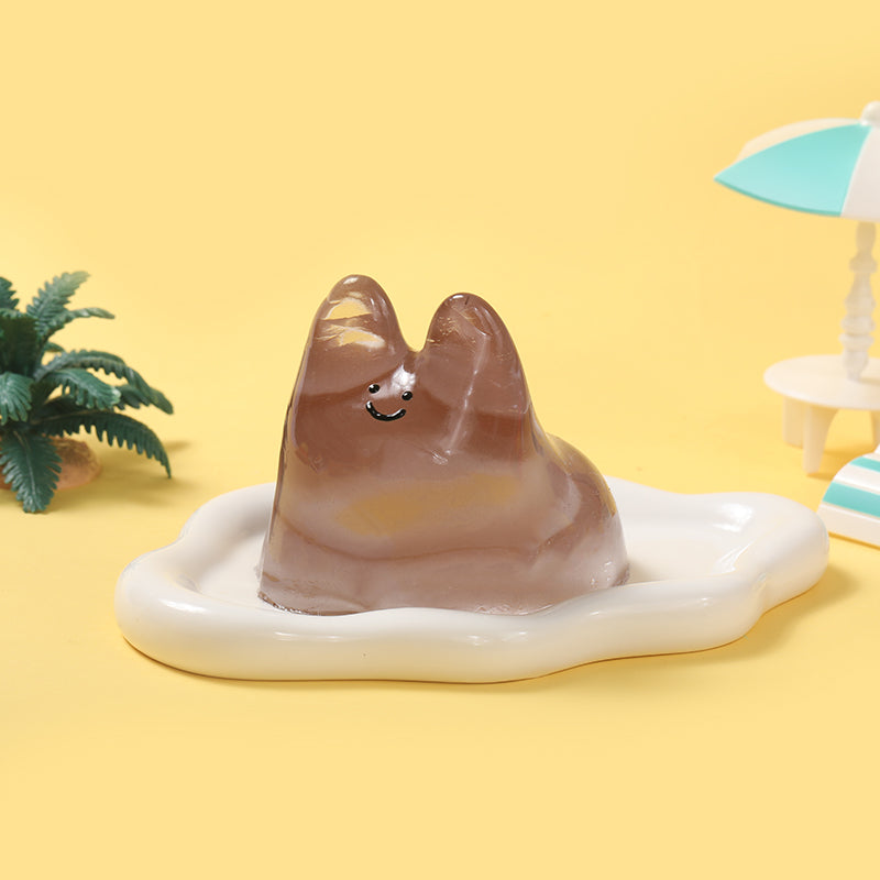 250g Crystal Chocolate Smile Face Bunny Taba Squishy
