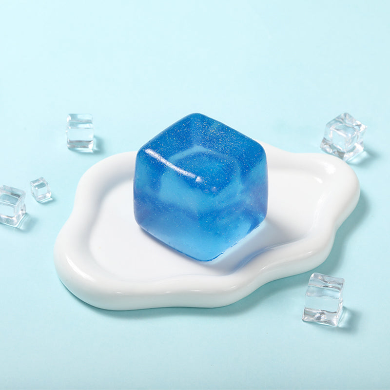 170g Crystal Sparkling Deep Blue Ice Cube Taba Squishy