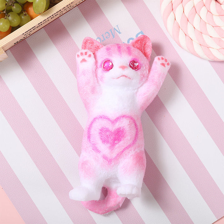 Pink Cheer Kitty Taba Squishy