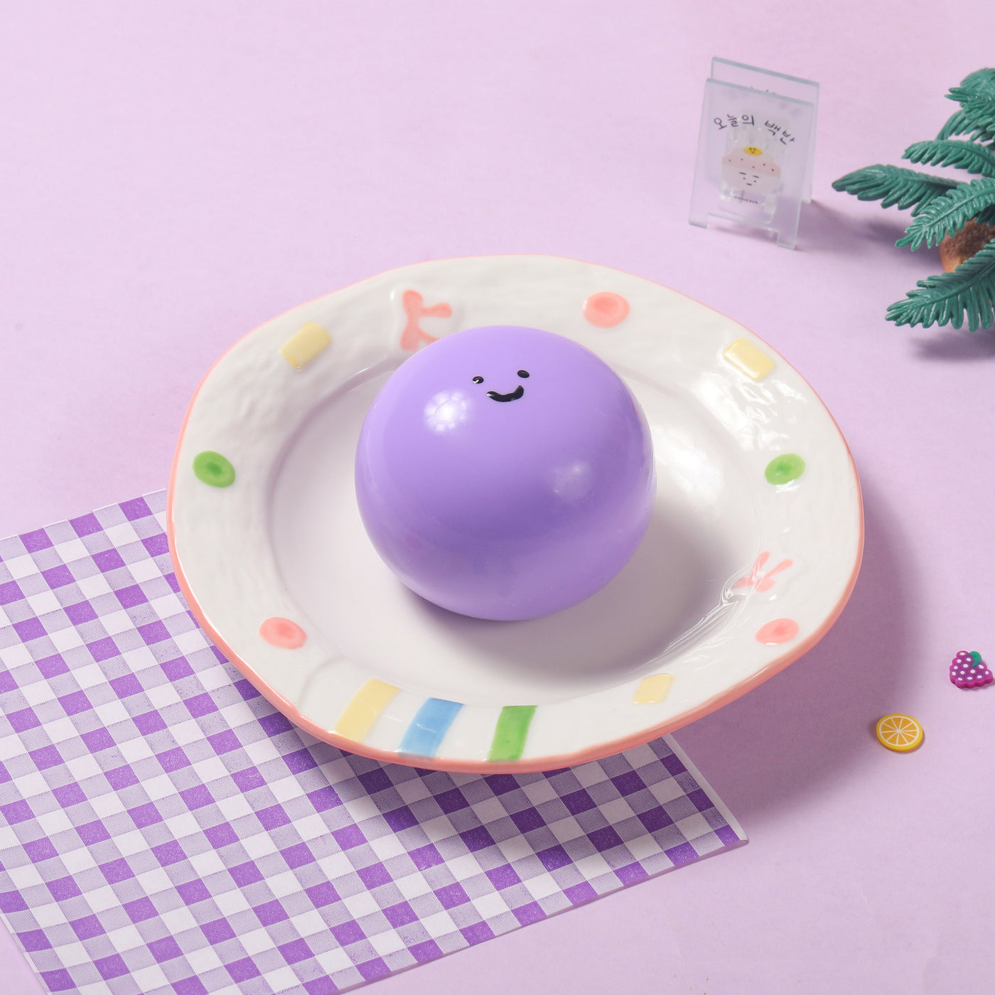 100g Purple Smile Ball Taba Squishy