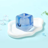 170g Crystal Blue Smile Ice Cube Taba Squishy