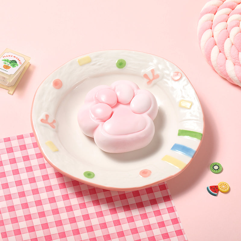 Strawberry Milkshake Paw Taba Squishy