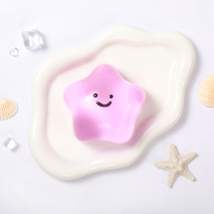 180g Crystal Purple Transparent Smiley Star Taba Squishy