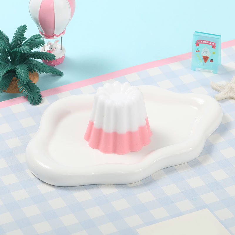 Pink and White Kneading Pudding Squishy