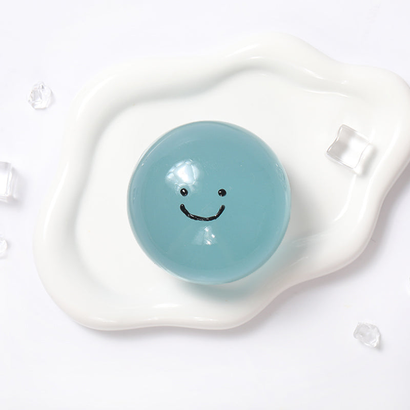 100g Crystal Teal Smile Ball Taba Squishy