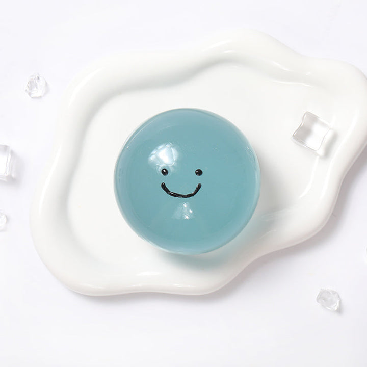 100g Crystal Teal Smile Ball Taba Squishy
