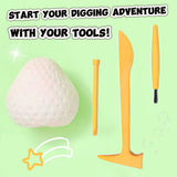 FUFUSQUISHY Pink Strawberry Squishy Dig Kit