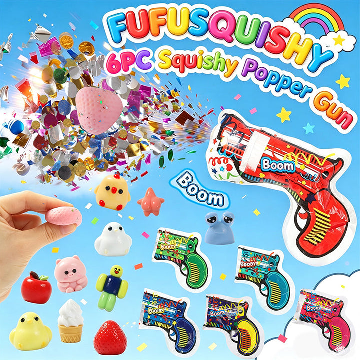 FUFUSQUISHY 6pcs Squishy Popper Guns Party Supplies Fireworks Guns