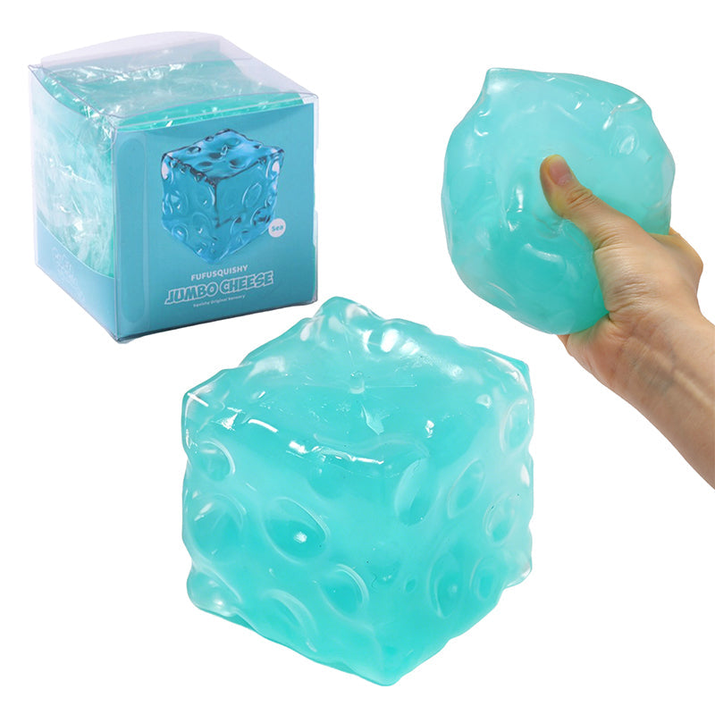 FUFUSQUISHY Crystal Ocean Jumbo Cheese Squishy  Original Sensory