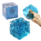 FUFUSQUISHY Crystal Blue Jumbo Cheese Squishy Original Sensory