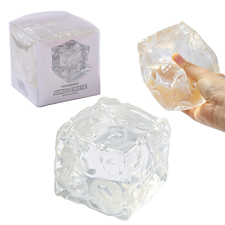 FUFUSQUISHY Crystal Jumbo Cheese Squishy Original Sensory