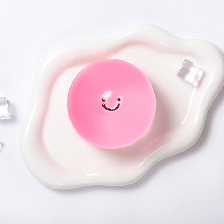 100g Crystal Pink Smile Face Magic Ball Taba Squishy