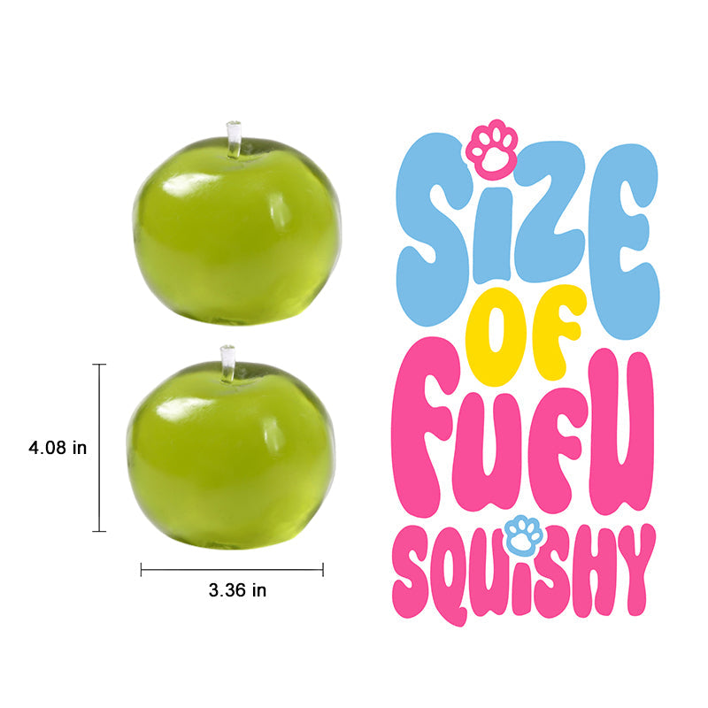 FUFUSQUISHY Crystal Green Apple Stress Ball
