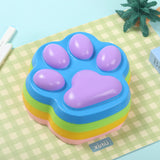 2100g Blue Base Multicolor Paw Taba Squishy