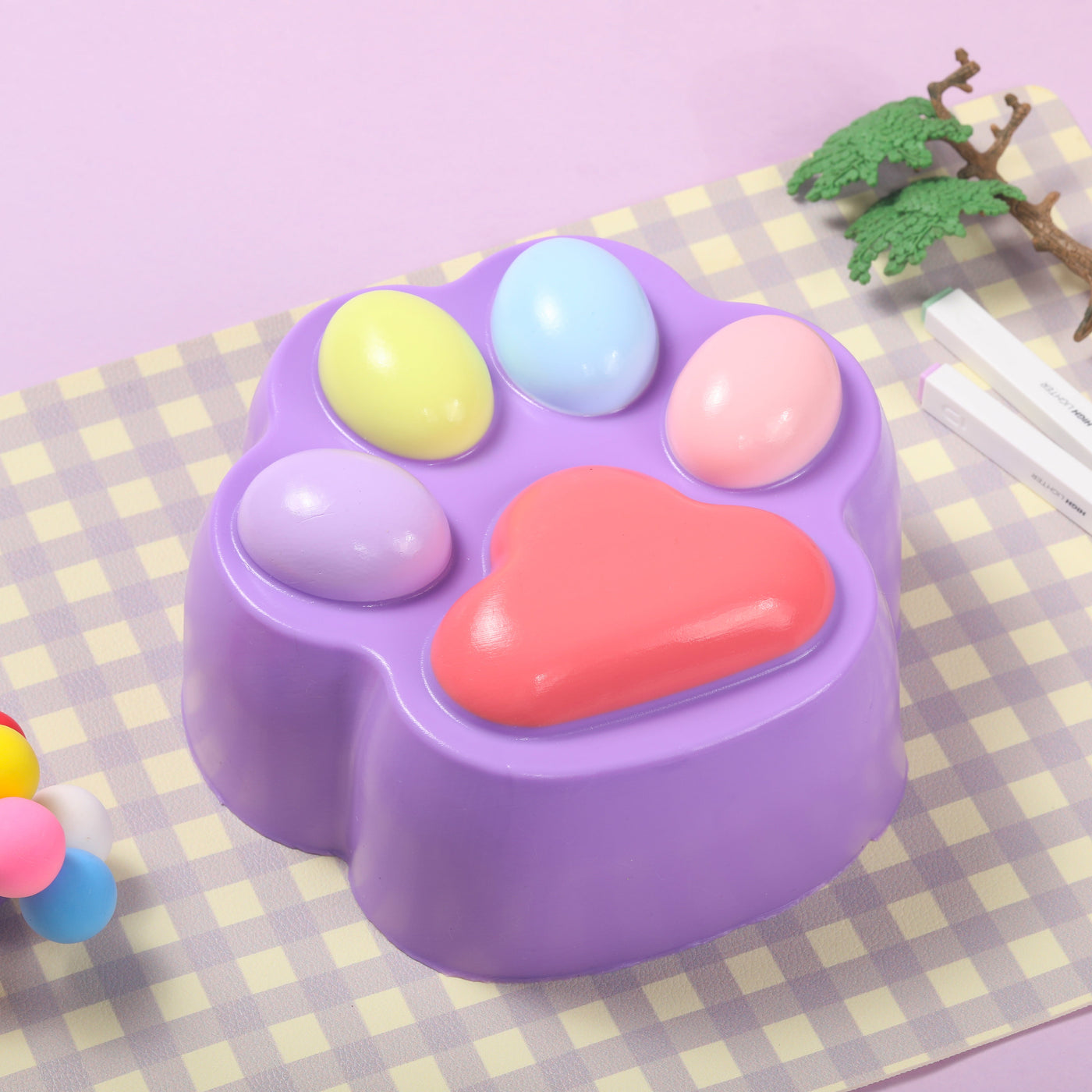 2100g Giant Purple Snowy Paw Taba Squishy
