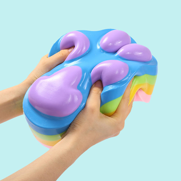 2100g Blue Base Multicolor Paw Taba Squishy