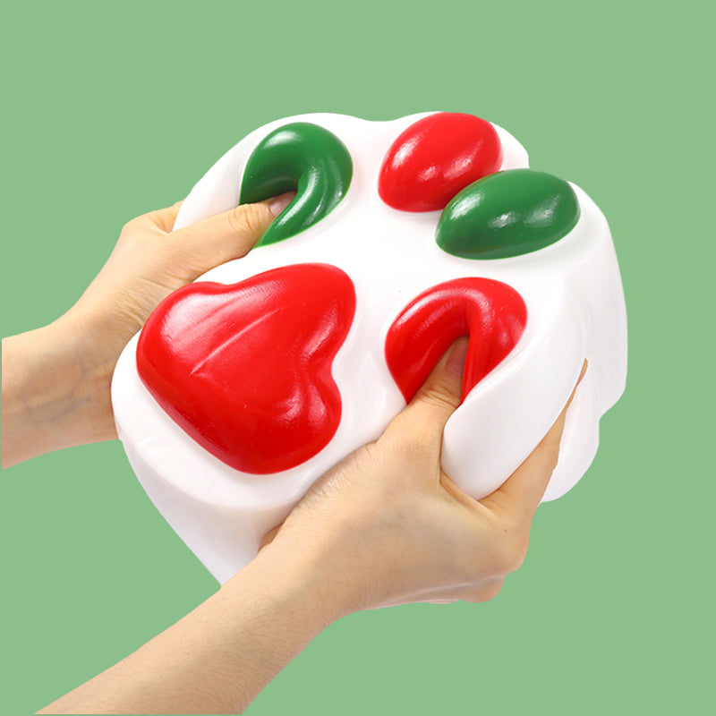 2100g Red & Green Christmas Paw Taba Squishy
