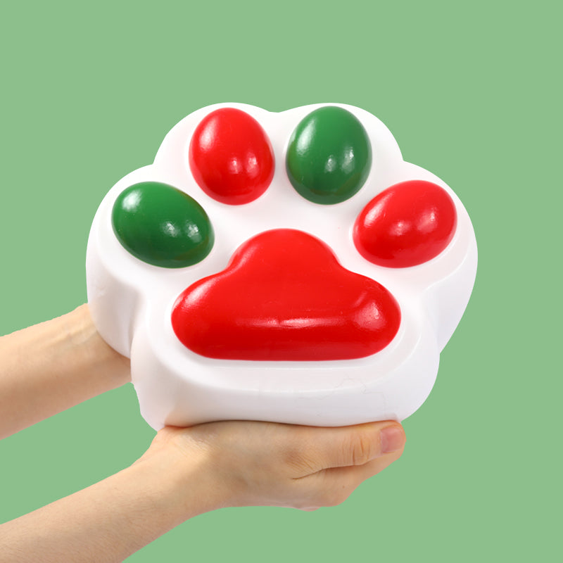 2100g Red & Green Christmas Paw Taba Squishy