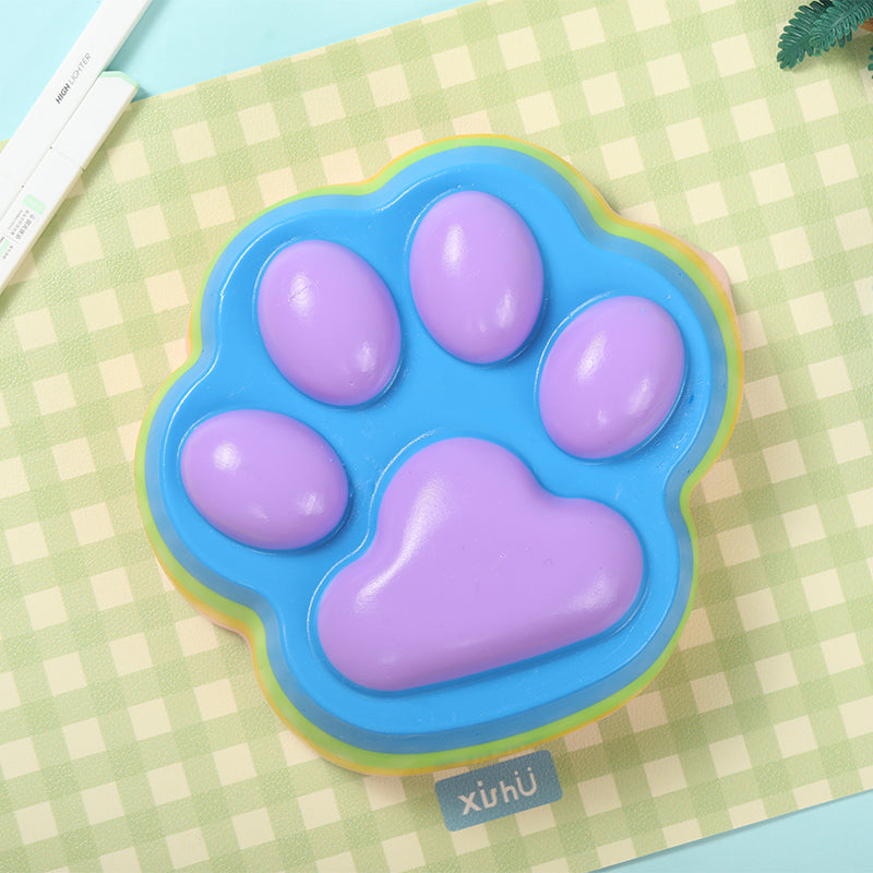 2100g Blue Base Multicolor Paw Taba Squishy