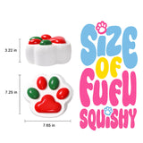2100g Red & Green Christmas Paw Taba Squishy