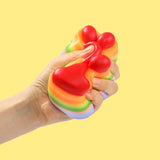 230g Orange Rainbow Cat Paw Taba Squishy