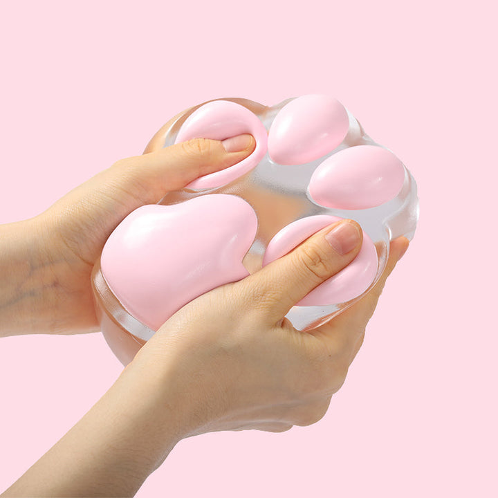 800g Super Crystal Based Pink Cat Paw Taba Squishy