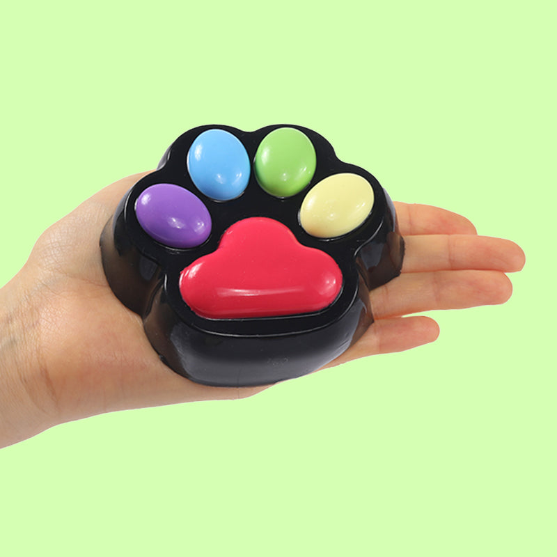 230g Black Rainbow Cat Paw Taba Squishy