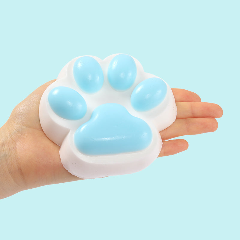 230g White Blue Cat Paw Taba Squishy