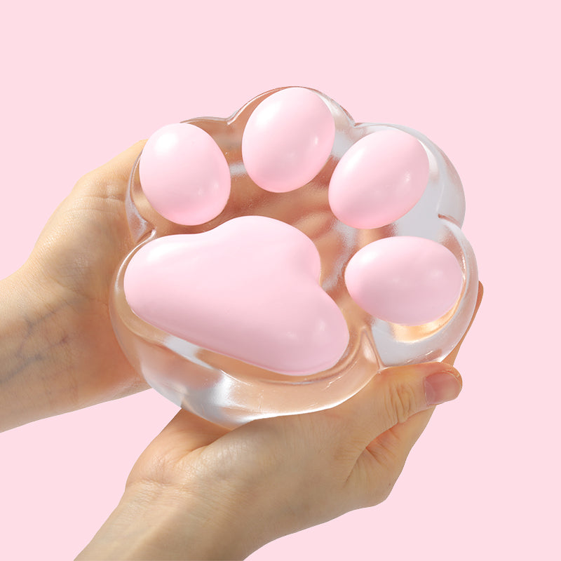 800g Super Crystal Based Pink Cat Paw Taba Squishy