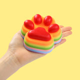 230g Orange Rainbow Cat Paw Taba Squishy