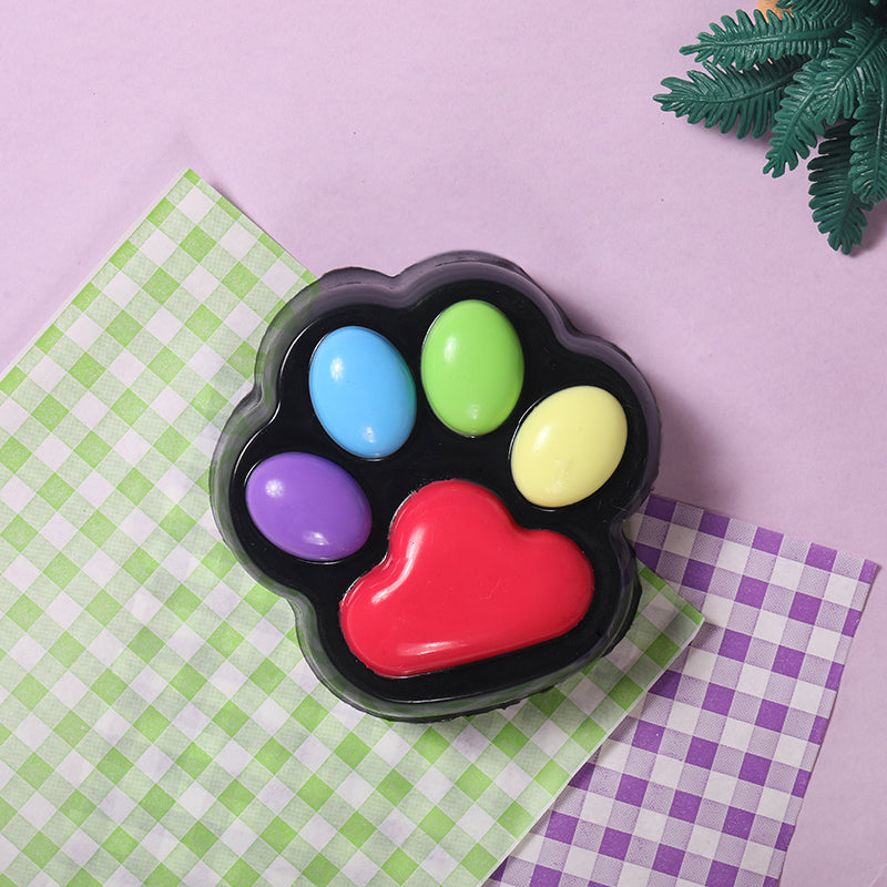 230g Black Rainbow Cat Paw Taba Squishy