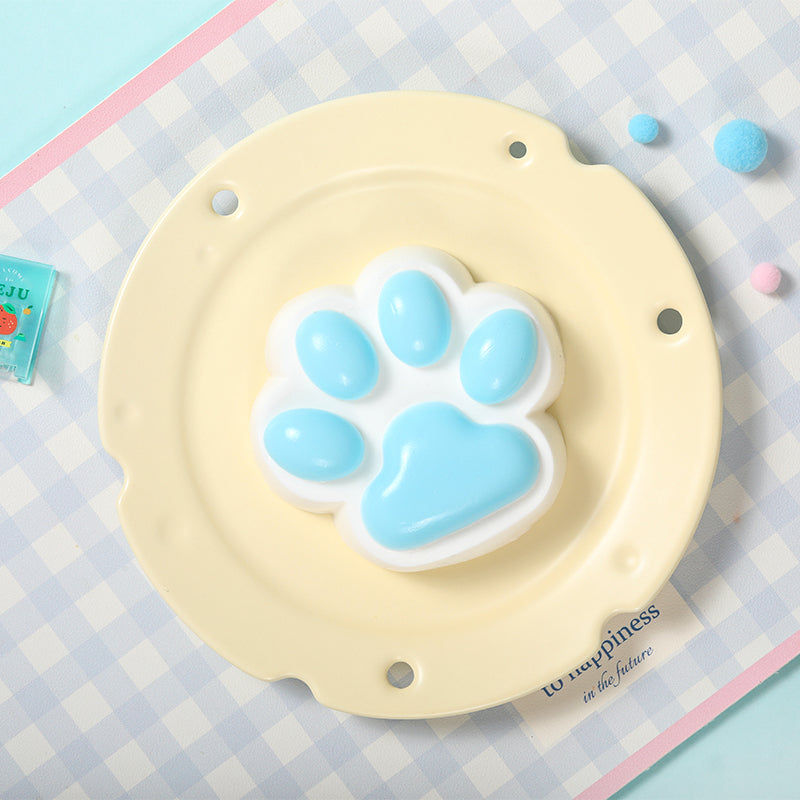 230g White Blue Cat Paw Taba Squishy