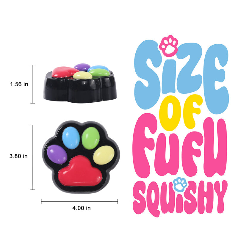 230g Black Rainbow Cat Paw Taba Squishy