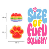 230g Orange Rainbow Cat Paw Taba Squishy