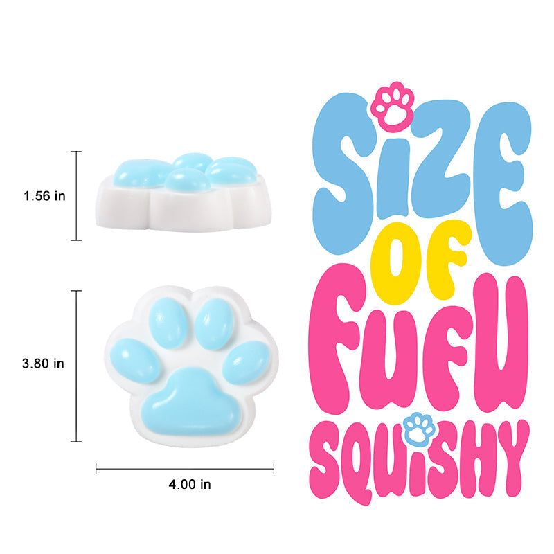 230g White Blue Cat Paw Taba Squishy
