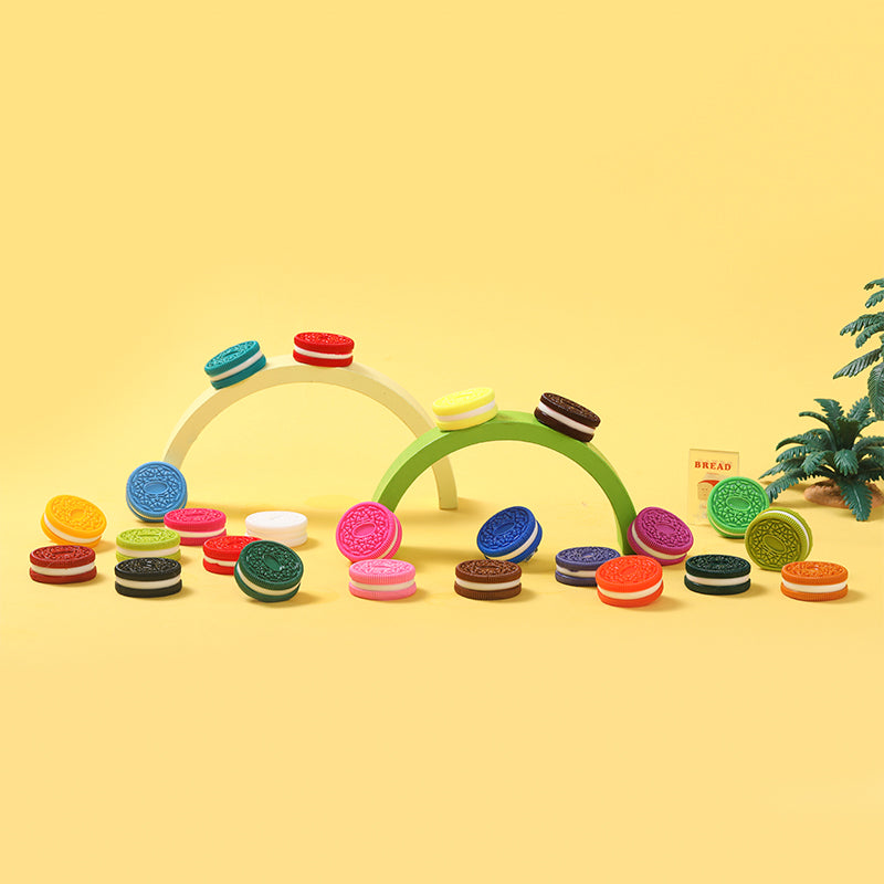 24pc Mini Colorful Cookie Taba Squishy