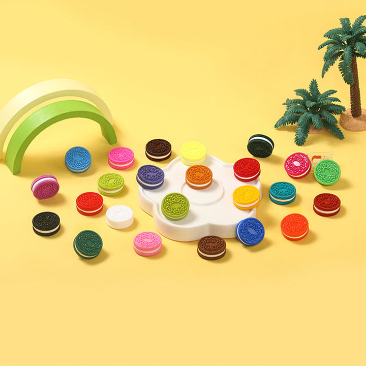 24pc Mini Colorful Cookie Taba Squishy
