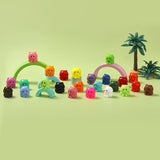 24pc Mini Colorful Pig Taba Squishy