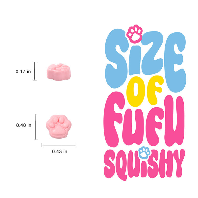 24pc Mini Colorful Cat Paw Taba Squishy