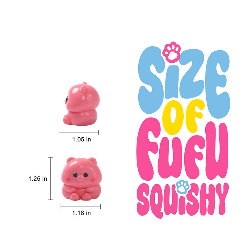 24pc Mini Colorful Pig Taba Squishy